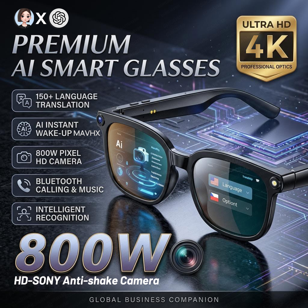 2026 4K 8MP Smart Glasses Men  - đánh giá và giá Photography Japanese