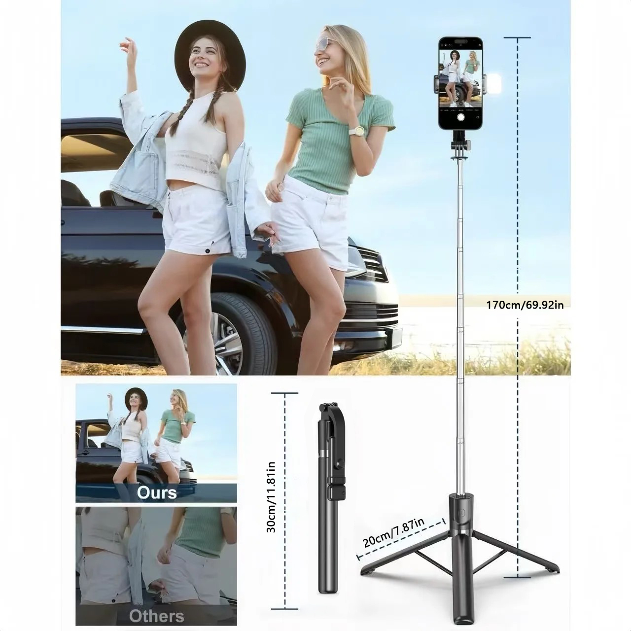 1700mm Selfie Stick Wireless S - đánh giá và giá Photography Basics